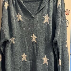 69 -Cozy V-Neck Star Sweater hoodie
